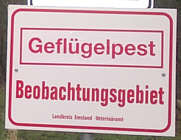 Hinweisschild zum Beobachtungsgebiet
